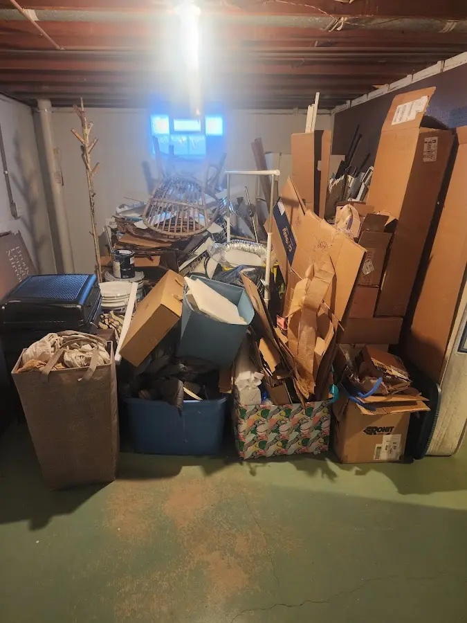 Roll-off dumpster container at job site for 15 Yard Dumpster Rental in Palmer Town